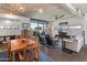 Bright dining area with table and chairs, open to living room at 100 W Portland St # 401, Phoenix, AZ 85003