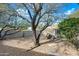 Landscaped front yard with mature trees and stone accents at 12129 N 114Th Way, Scottsdale, AZ 85259