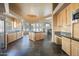 Open concept kitchen with island, granite counters, and breakfast nook at 12129 N 114Th Way, Scottsdale, AZ 85259