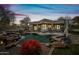 Resort-style pool and spa with mountain views at 12129 N 114Th Way, Scottsdale, AZ 85259