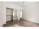 Bedroom with a closet, ceiling fan, and neutral carpet at 1351 N Pleasant Dr # 1102, Chandler, AZ 85225