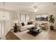 Cozy living room featuring a comfortable sofa, stylish decor, and a large window at 19520 N 65Th Ave, Glendale, AZ 85308