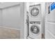 Stackable washer and dryer in a dedicated laundry closet at 1959 E Hampton Ln # 102, Gilbert, AZ 85295