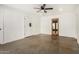 Bedroom with double doors and polished concrete floors at 321 W Palo Verde St, Gilbert, AZ 85233