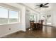 Dining area with wooden table and access to backyard at 321 W Palo Verde St, Gilbert, AZ 85233