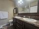 Double vanity bathroom with a large mirror and a separate shower at 650 N Hawes Rd # 2713, Mesa, AZ 85207