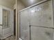 Bathroom with a shower and glass enclosure at 650 N Hawes Rd # 2713, Mesa, AZ 85207