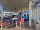Spacious patio with seating and a ceiling fan at 650 N Hawes Rd # 2713, Mesa, AZ 85207