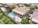 Aerial view showing home, pool, and surrounding landscape at 10788 E Raintree Dr, Scottsdale, AZ 85255