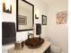 Modern bathroom with a vessel sink and granite countertop at 10788 E Raintree Dr, Scottsdale, AZ 85255