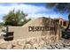 Desert Cliffs community entrance sign at 10788 E Raintree Dr, Scottsdale, AZ 85255