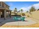 Relaxing backyard with a refreshing pool and patio seating at 1278 E Geona Ct, San Tan Valley, AZ 85140