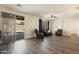 Living room with sliding door to backyard and pool at 1278 E Geona Ct, San Tan Valley, AZ 85140