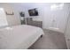 Bedroom with king-size bed, dresser, and double door closet at 1425 S Lindsay Rd # 20, Mesa, AZ 85204