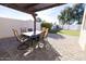 Spacious patio with seating area under a pergola at 1425 S Lindsay Rd # 20, Mesa, AZ 85204