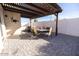 Covered patio perfect for outdoor dining and entertaining at 1425 S Lindsay Rd # 20, Mesa, AZ 85204