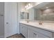 Bathroom with double vanity and a walk-in shower at 1631 E Paul Dr, Casa Grande, AZ 85122