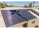 Close up view of solar panels installed on the roof of this single Gathering home at 16934 N 158Th Ave, Surprise, AZ 85374