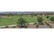 Green grassy park with a walking path and mountain views at 18242 W Colter St, Litchfield Park, AZ 85340