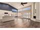 Modern kitchen with white cabinets and an island at 4213 E Stanford Ave, Gilbert, AZ 85234