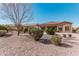 View of backyard with gravel, shrubs, and home at 5077 S Barley Way, Gilbert, AZ 85298