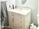 Bathroom vanity featuring white cabinetry and modern fixtures at 5131 W Fairview St, Chandler, AZ 85226