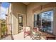 Private balcony features table and chairs at 5350 E Deer Valley Dr # 4248, Phoenix, AZ 85054