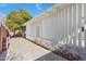 Backyard with concrete patio and white fence at 8344 E Indianola Ave, Scottsdale, AZ 85251