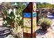 Desert Camp trail sign with map and directions on the community's path and trail system at 8923 E Mountain Spring Rd, Scottsdale, AZ 85255