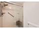 Modern shower with clear glass enclosure and convenient grab bars at 10401 N Saguaro Blvd # 118, Fountain Hills, AZ 85268