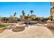 Expansive backyard with a fire pit and pool area at 10410 N 74Th Pl, Scottsdale, AZ 85258