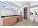 Spa-like bathroom with double vanity and walk-in shower at 10410 N 74Th Pl, Scottsdale, AZ 85258