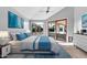 Main bedroom with sliding glass doors to backyard at 10410 N 74Th Pl, Scottsdale, AZ 85258