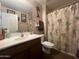 Bathroom with a vanity, toilet and shower stall at 11340 E Stearn Ave, Mesa, AZ 85212
