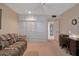 Bedroom with built-in closet and desk at 15809 N Bowling Green Dr, Sun City, AZ 85351