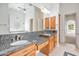 Bathroom featuring double sinks with granite countertop and full mirror at 2222 N Val Vista Dr # 2, Mesa, AZ 85213