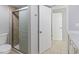 Bathroom with shower and tile flooring at 225 N Standage St # 78, Mesa, AZ 85201