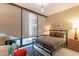 Bedroom with city view and large window coverings at 4808 N 24Th St # 305, Phoenix, AZ 85016