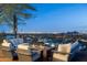 Evening view from a deck with firepit and seating at 5419 E Valle Vista Rd, Phoenix, AZ 85018