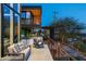 Private patio with seating and city views at 5419 E Valle Vista Rd, Phoenix, AZ 85018
