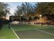 Well-lit outdoor pickleball/tennis court at 5419 E Valle Vista Rd, Phoenix, AZ 85018
