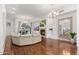 Living room featuring hardwood floors and a fireplace at 6605 N 93Rd Ave # 1070, Glendale, AZ 85305