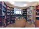 Cozy library room with floor-to-ceiling bookshelves, perfect for reading and relaxing at 7844 E Coolidge St, Scottsdale, AZ 85251