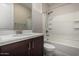 Clean bathroom, featuring a bathtub and shower at 11682 W Parkway Ln, Avondale, AZ 85323