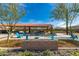 Community area with seating and signage at 11682 W Parkway Ln, Avondale, AZ 85323