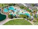 Aerial view of a large community pool complex at 18125 W Acacia Dr, Goodyear, AZ 85338
