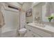 Simple bathroom with shower, toilet, and vanity at 18125 W Acacia Dr, Goodyear, AZ 85338
