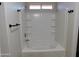 Clean bathroom with bathtub shower combo at 21963 W Gardenia Dr, Buckeye, AZ 85326