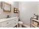 Modern bathroom with white vanity and subway tile at 38100 W Santa Clara Ave, Maricopa, AZ 85138