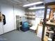 Workshop with built-in shelving and workbenches at 7419 E Abilene Ave, Mesa, AZ 85208